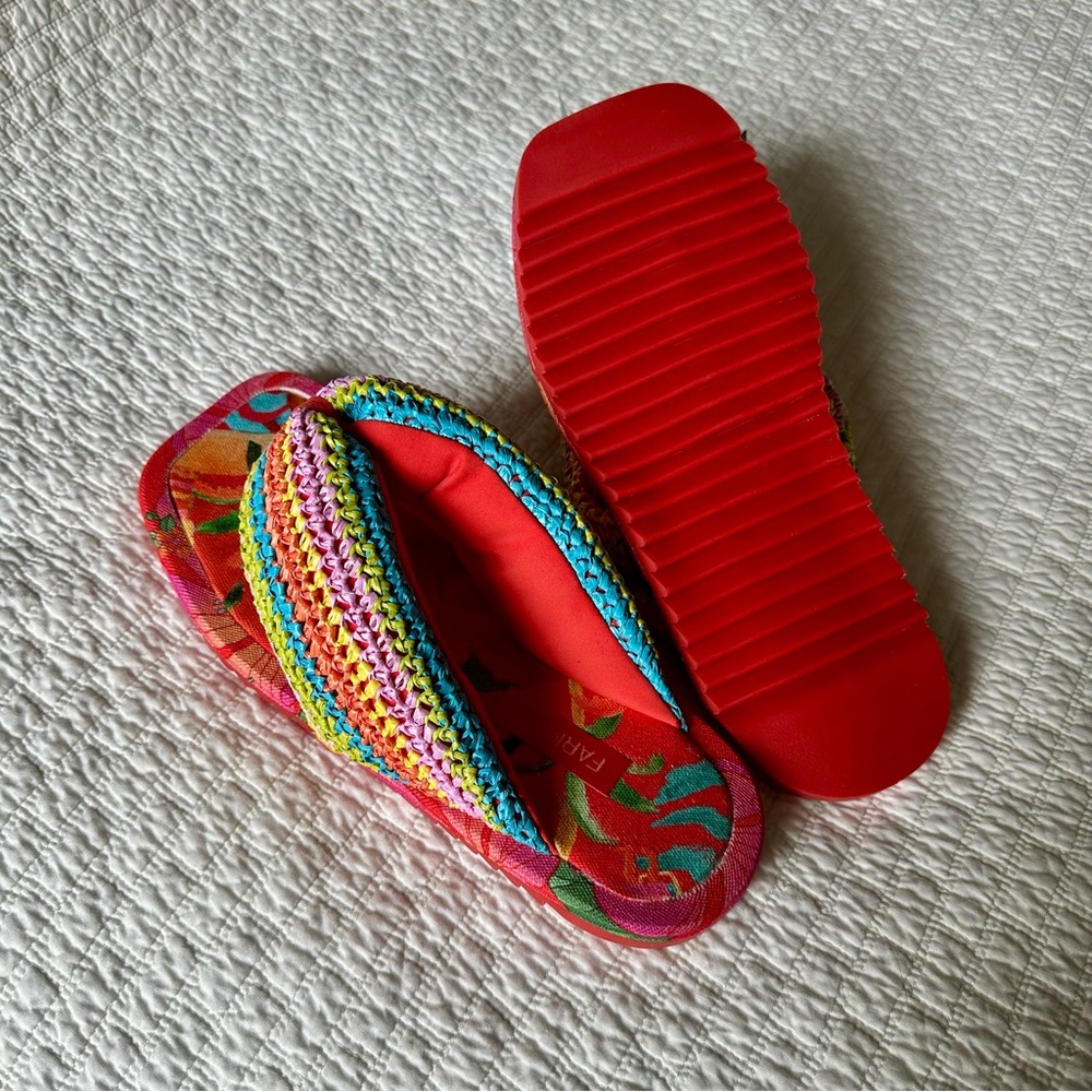 *NWT* FARM Rio Multicolor Crochet Sandals - Picture 5 of 6